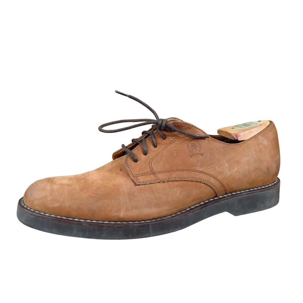 Tommy Hilfiger M22213 Mens Derby Shoes Size 9.5 M Business Tan Leather Portugal
